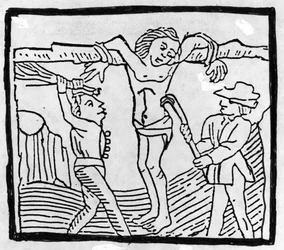 Whipping a Vagabond during the Tudor period
